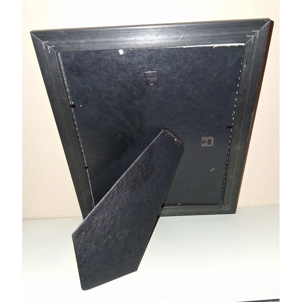 ACME 8x10 Picture Frame Burl Wood Look 12x10 Wall or Tabletop